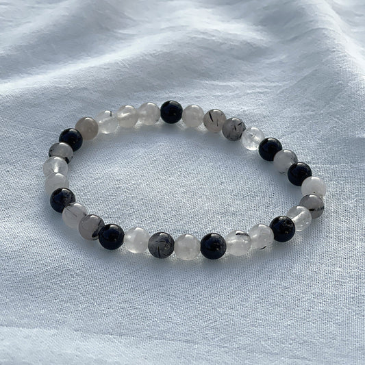 TURMALINQUARZ Armband 6mm