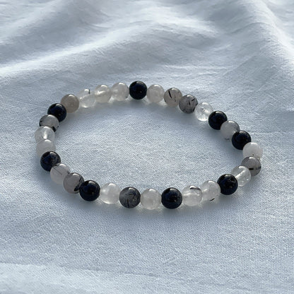 TURMALINQUARZ Armband 6mm