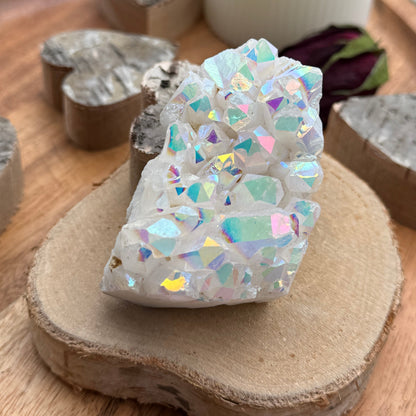 ANGEL AURA Schneequarz Cluster