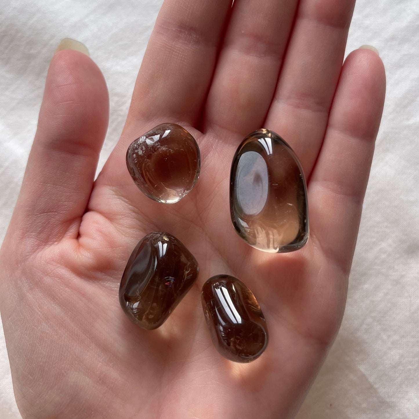 RAUCHQUARZ Trommelstein