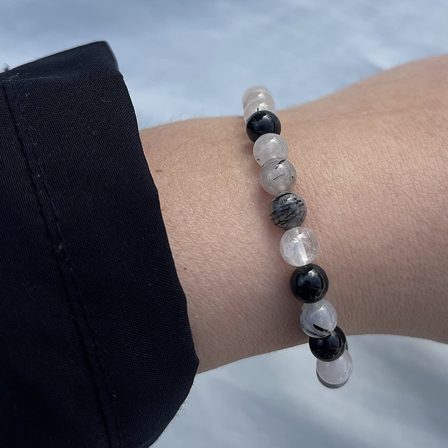 TURMALINQUARZ Armband 6mm