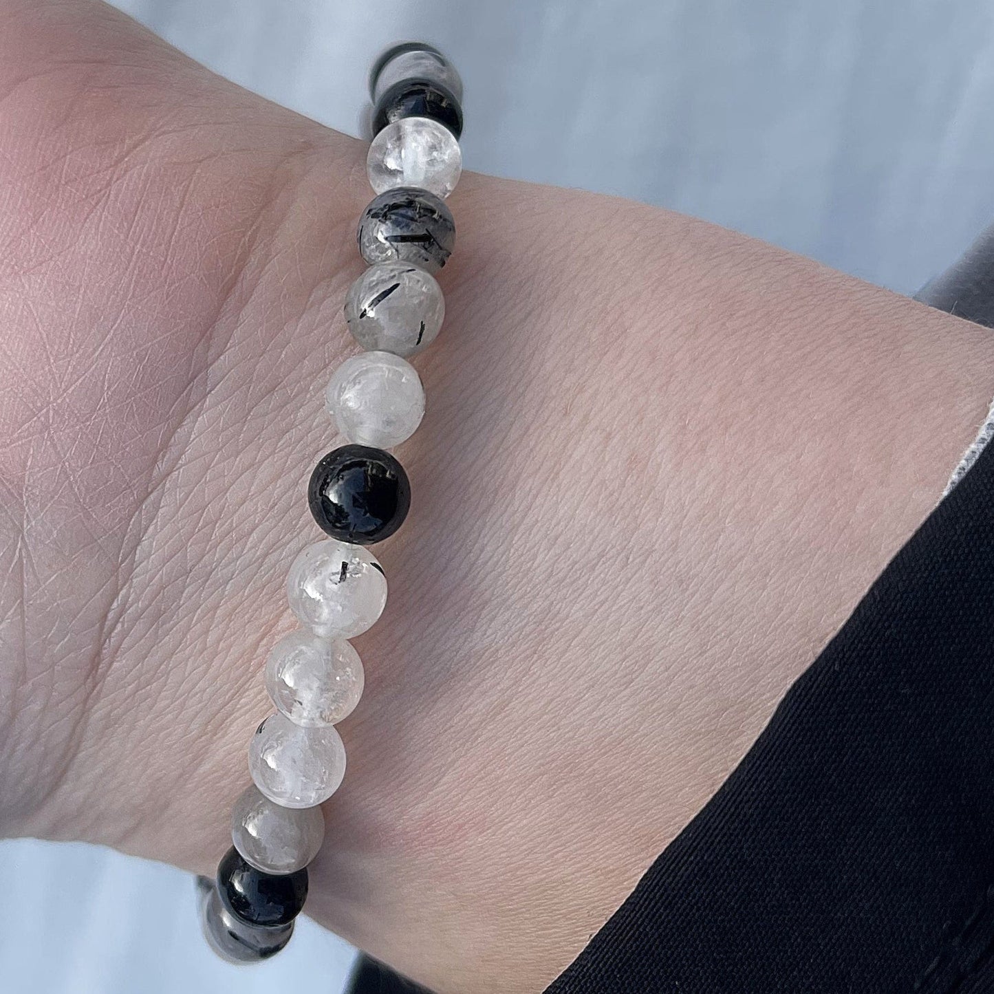 TURMALINQUARZ Armband 6mm