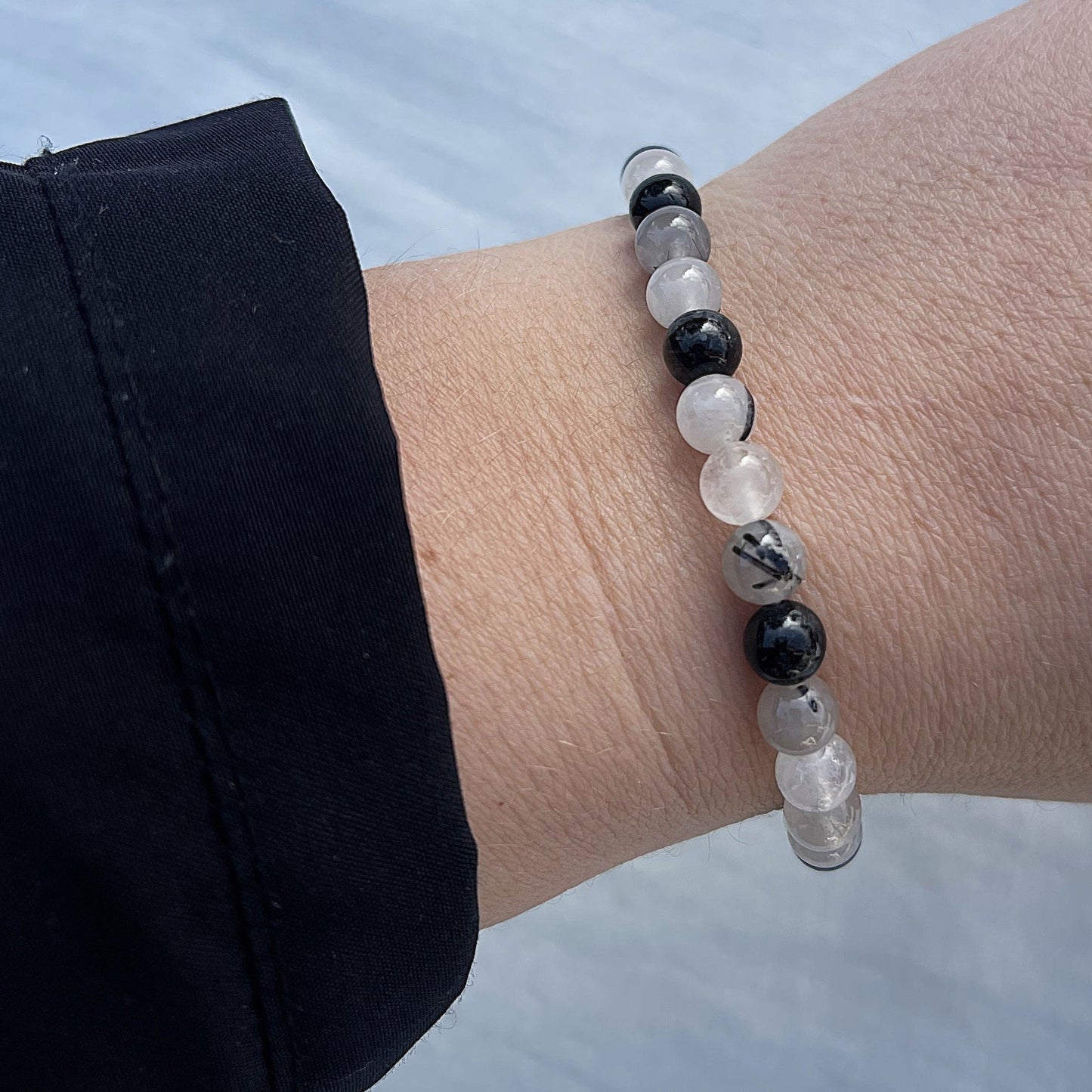 TURMALINQUARZ Armband 6mm