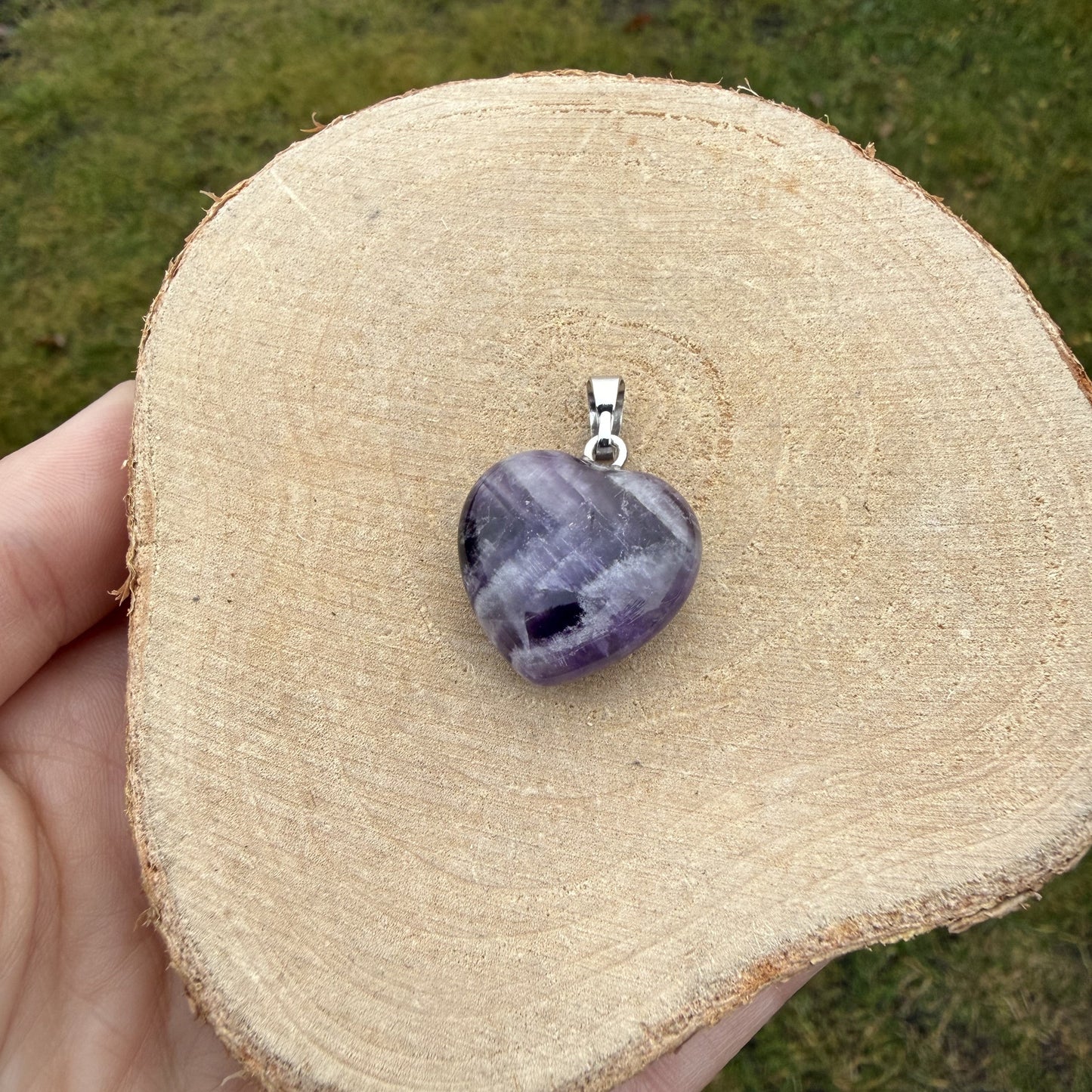 AMETHYST Herz Anhänger Halskette