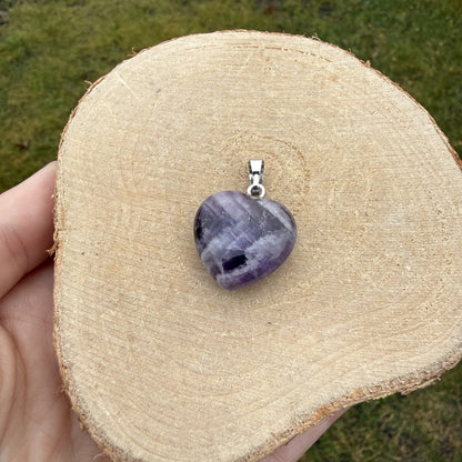 AMETHYST Herz Anhänger Halskette