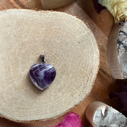 AMETHYST Herz Anhänger Halskette