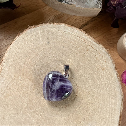 AMETHYST Herz Anhänger Halskette