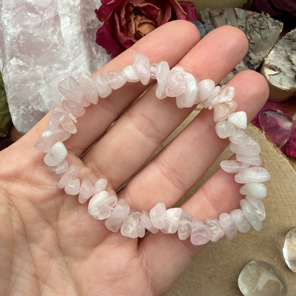 ROSENQUARZ Splitterarmband