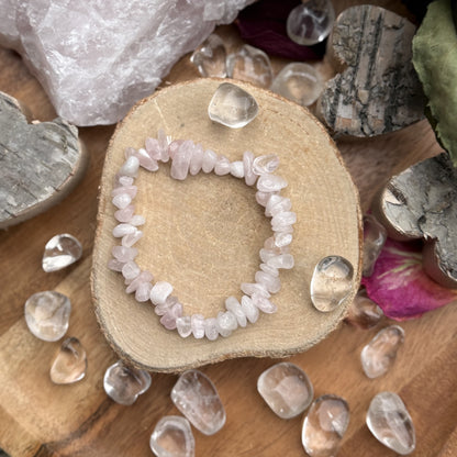 ROSENQUARZ Splitterarmband