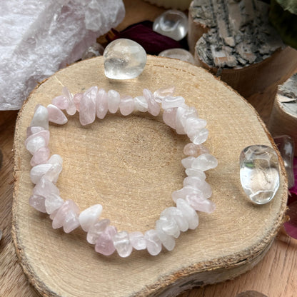 ROSENQUARZ Splitterarmband