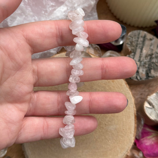 ROSENQUARZ Splitterarmband