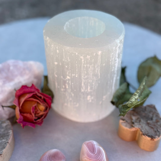 Kerzenhalter Selenit